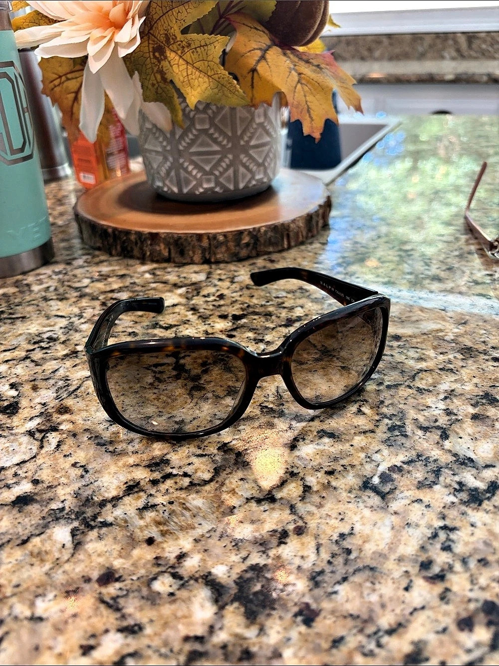 Ralph by Ralph Lauren Ralph RA5203 Cat-Eye Sunglasses Black & Brown
